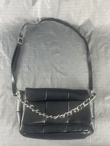 Isadora große Damen Handtasche gesteppt Schultertasche wandelbar Crossbody schwarz - Bild 1 von 21