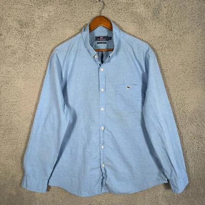 Vineyard Vines Shirt Mens 2XL Slim Fit Button Down Long Sleeve Blue Cotton - Image 1 of 4