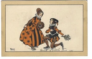 FLORENCE HARDY - ILLUSTRATORE - CARTOLINA VIAGGIATA - Foto 1 di 2