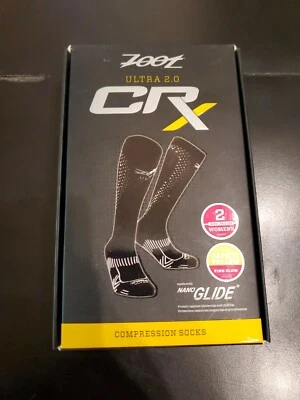 Zoot Women's Ultra 2.0 CRx Sock - Safety Yellow Nano Glide Pink Glow Accent - Image 1 of 4