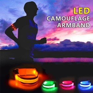 LED Light Belt Strap Arm Band Belt Flashing Night Outdoor Running Sport Safety - Picture 1 of 17