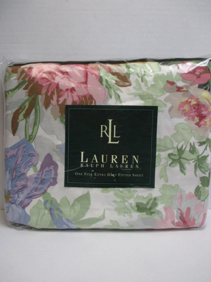 Lauren Ralph Lauren Full Size Extra Deep Fitted Sheet Pond View Floral