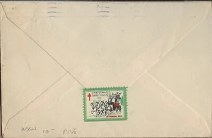 1931 Chicopee, MA Christmas Cover w/WX62 Seal pf 12.5 to Lewisburg, PA - Picture 1 of 2