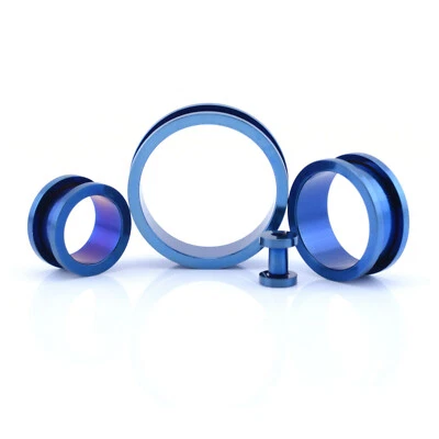 Tapón de carne para túnel de oído TORNILLAR auricular de metal - 3 mm - 30 mm acero inoxidable 316 Foto 1 de 4