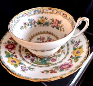 Antique Foley China E.Brain Tea cup Ming Rose Hammersley Mandalay saucer England - Picture 1 of 11