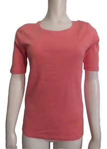 chico's watermelon 100% cotton short sleeve basic knit round neck t shirt top S - Picture 1 of 13