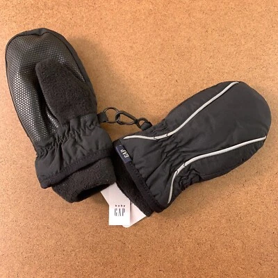 Guantes de nieve de invierno negros para bebé GAP talla pequeña/mediana nuevos con etiquetas Foto 1 de 4
