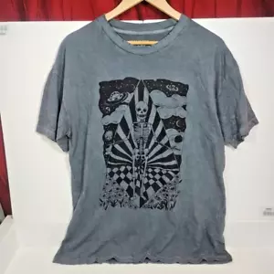 American Eagle Mens T-Shirt Green Graphic Skeleton/Planets/UFO Size XS/Small - Picture 1 of 22