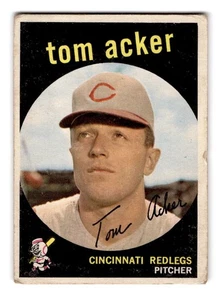 1959 Topps #201 Tom Acker Cincinnati Redlegs - Bild 1 von 2
