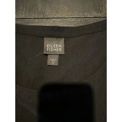 EILEEN FISHER Black Silk Tank Top Women XL Sleeveless - Image 1 of 4