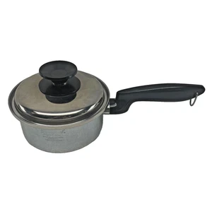 Padella e coperchio salsa permanente vintage 1 quarto multi-core 5 strati acciaio inox USA - Foto 1 di 11