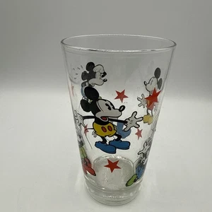 Vintage Mickey Mouse Drinking Glass Tumbler Stars Multicolor 5.75" - Picture 1 of 7