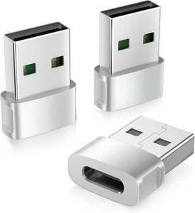Basesailor iPhone 16 16e 15 Pro Max Car Charger Adapter 3Pack,USB to Silver - Picture 1 of 7