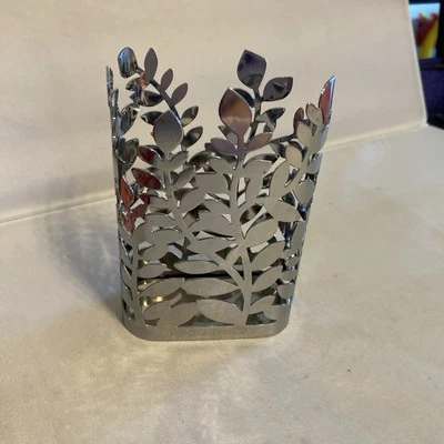 Funda Soporte Aromaterapia Bath & Body Works Usada Hojas Plateadas Foto 1 de 4