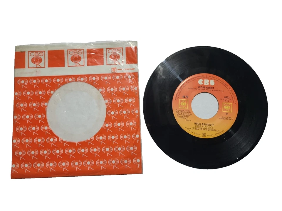 Judas Priest Hot Rockin' 1981 Mexican Single 45 RPM Very Rare NM Foto 1 de 4
