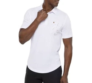 NEW Men's 2XL Travis Mathew Eco Golf Polo Splatter Pocket Lifestyle Performance - Picture 1 of 6
