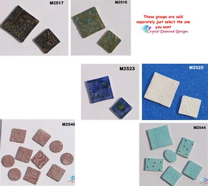 ELEMENTS - DO - DADS - HANDMADE, CERAMIC MOSAIC TILES ( Pick you Group) #1 - Picture 1 of 7