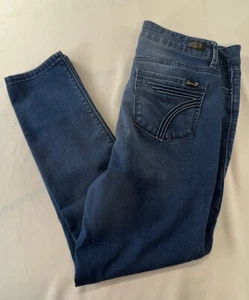 Seven 7 Damen Skin Fit Skinny Leg blau Denim Jeans hoher Bund 29" Schrittlänge Größe 14 - Bild 1 von 12
