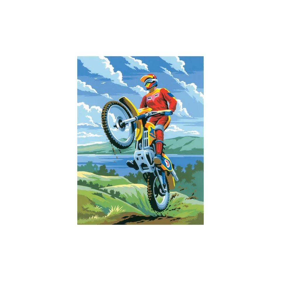 Kit Pincel Royal Pintura Por Número MotoCross 8.75" X 11.75" NUEVO Foto 1 de 1