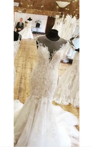 Rachel Allen Ivory Wedding dress size 10 brand new with tags - Picture 1 of 4