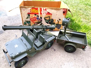 Vintage 1960s Hasbro GI JOE Official Jeep 7000 and Trailer with original parts - Picture 1 of 22
