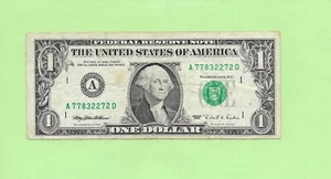 N1S .. 1995 $1 WEB FED PRESS A 7783 2272 D .. FRONT PLATE-6, BACK-12 RUN-13 - Picture 1 of 2