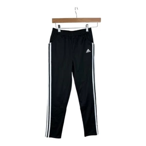 New Adidas Girls Black 3 Striped Joggers size Medium 10/12 AK4450 - Picture 1 of 7