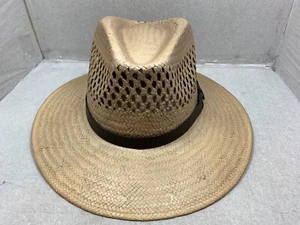 NUEVO SOMBRERO DE PAJA VENTILADO EVERON SHANTUNG PEAK VIEW COBRE PEQUEÑO MEDIANO PARA HOMBRE - Imagen 1 de 3