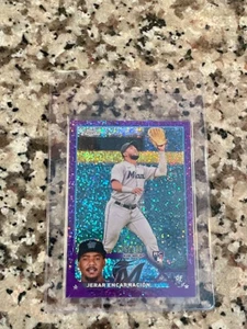 2023 Topps Chrome Baseball Purple Speckle Jerar Encarnancion RC Marlins /299 - Picture 1 of 2