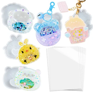 Resin Shaker Moulds Bear Chick Sheep Beer Mug Game Console Jewellery Making - Imagen 1 de 15