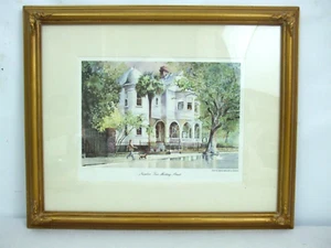 Emerson Framed Print Meeting Street Matted From Signed Original Watercolor 16" L - Picture 1 of 11