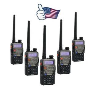 5Pcs Baofeng UV-5R + Plus 5RE 2m/70cm UHF VHF FM 128CH VOX Two-way Radio US - Zdjęcie 1 z 12