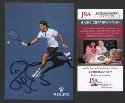Roger Federer Signed Autograph 4x6 Photo Card Postcard - All Time GOAT - JSA COA - Image 1 of 2