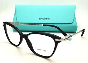 Tiffany & Co. Reading Glasses TF 2219-B 8001 54-16 Black & Silver Frames Readers - Picture 1 of 12