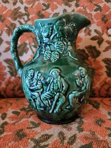 Arthur Wood Vintage Pottery Malt Pitcher Jug in Green Made in England - Picture 1 of 8