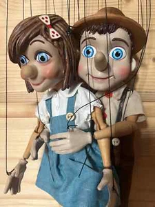 Pinocchio Marionetten + Pinocchio Girl - handgefertigte Originalpuppen - Bild 1 von 20