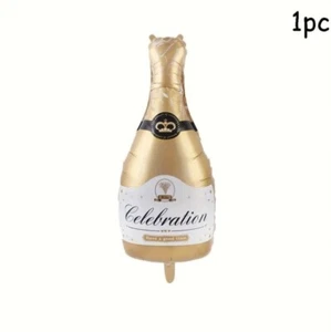 36" Sektflasche Folienballon groß weiß & gold Party/Weihnachtsdeko! - Bild 1 von 2
