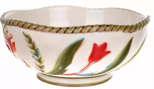 FITZ and FLOYD Ceramics Decorative Glennbrook Fruit Bowl Hand Crafted NIB - Picture 1 of 5