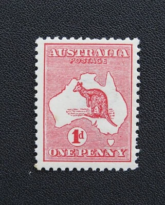 1913-14 1d One Penny Red Kangaroo Perf 12 First Watermark SG 2 ASC 2 MNH - Image 1 of 2