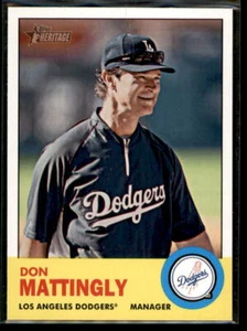 Topps Heritage Don Mattingly #154 2012 Dodgers de Los Ángeles MGL - Imagen 1 de 2