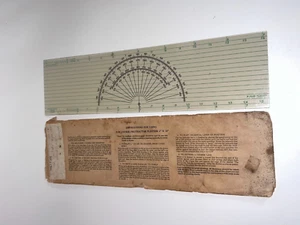 Vintage P-72 Navigational Course Protractor Plotter Navigation Tool 4"X 15" - Picture 1 of 6