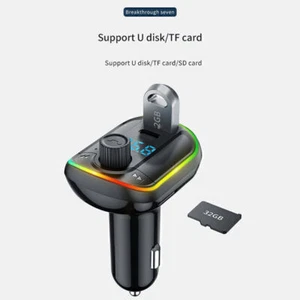 LED Screen Wireless Bluetooth Receiver FM Transmitter MP3 Player Car USB Charger - Photo 1 sur 12