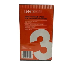 Set of 3 Video Empty Storage Cases for Beta or VHS Formats LEBO - Picture 1 of 4