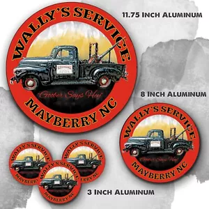 Wally's Service Goober Says Hey Mayberry NC Reproduction Aluminum Circle Sign - Picture 1 of 4