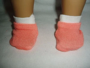1 par de calcetines tobilleros ropa para muñeca se adapta a American Girl blanco melocotón - Imagen 1 de 1
