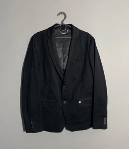 Vintage Y2K Diesel Black Two Buttons Blazer Jacket size M - Picture 1 of 10