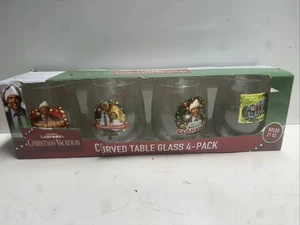 National Lampoon's VACACIONES DE NAVIDAD Mesa Curvada Vidrio Paquete de 4 21 Oz. (NUEVO) - Imagen 1 de 6