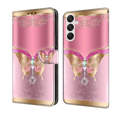 For Various Phone Luxury 2D Butterfly Card Wallet Case Flip Stand Cover Magnetic - Image 1 of 4