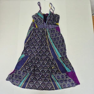 JOE BROWNS Dress 14 Multicoloured Women's 100% Cotton Maxi Bohemian Vibrant - Picture 1 of 7
