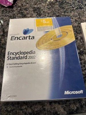 Microsoft Encarta Reference Library 2002 - DVD-ROM Edition Big Box New SEALED - Image 1 of 2